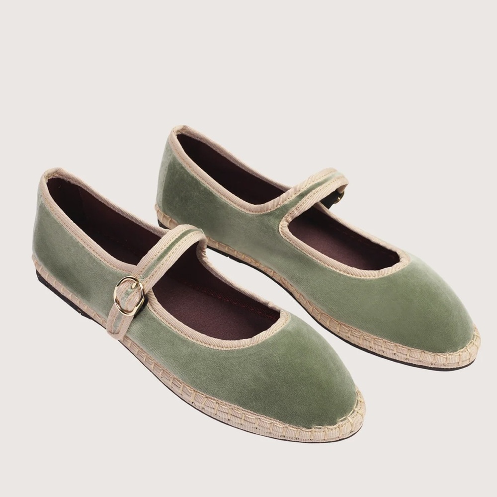 Flabelus Maryjane Velvet Uta Flat
